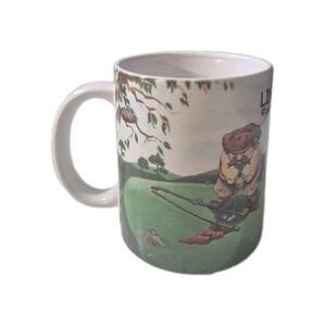 Vintage Golf Mug Tea Cup Lining Up Putting Golfing Sport Artist Gary Patterson